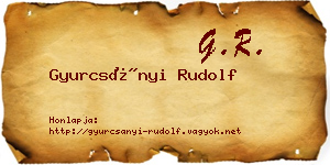 Gyurcsányi Rudolf névjegykártya