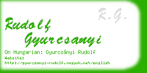 rudolf gyurcsanyi business card